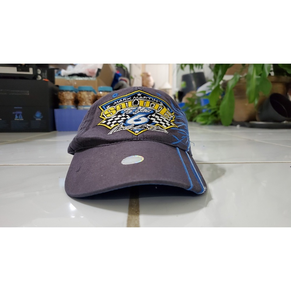 Roush Racing NASCAR Baseball Cap Hat Mark Martin #6 Salute To You Vintage Signed